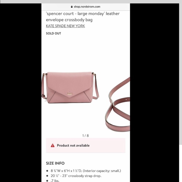 Pink leather crossbody bag from Kate Spade - Picture 4 of 4